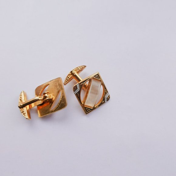 SPANISH DAMASCENE CUFFLINKS - Picture 2 of 2